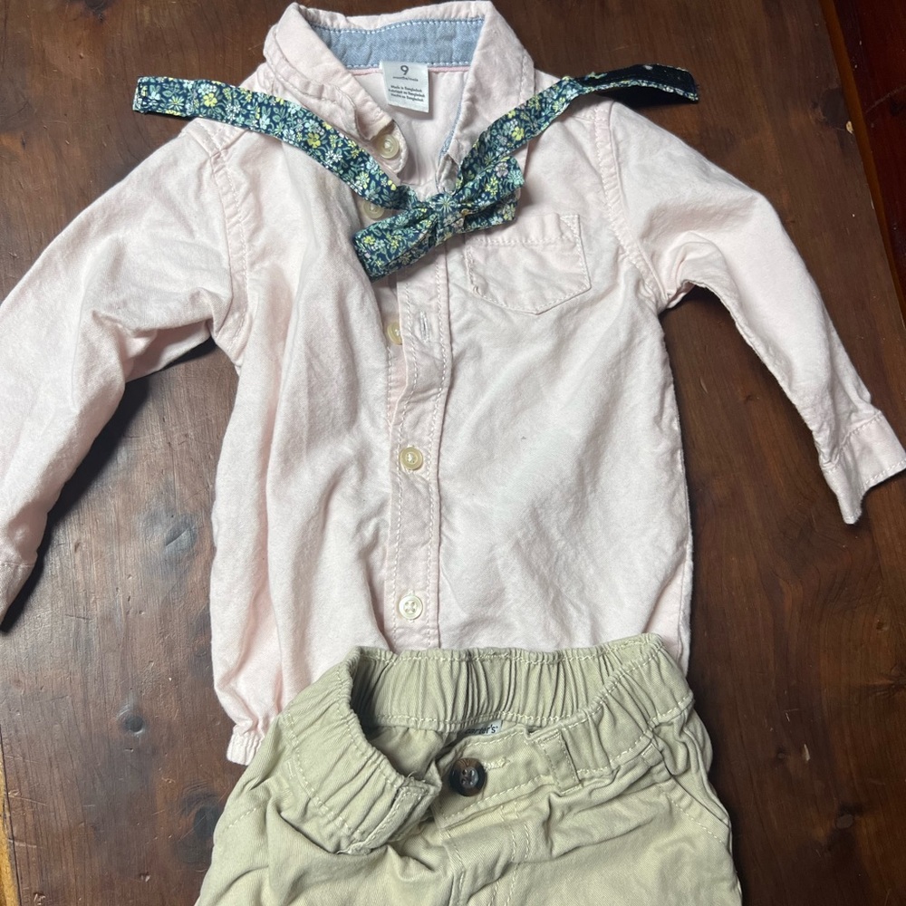 Carter's Pink and Tan Kids Matching Set